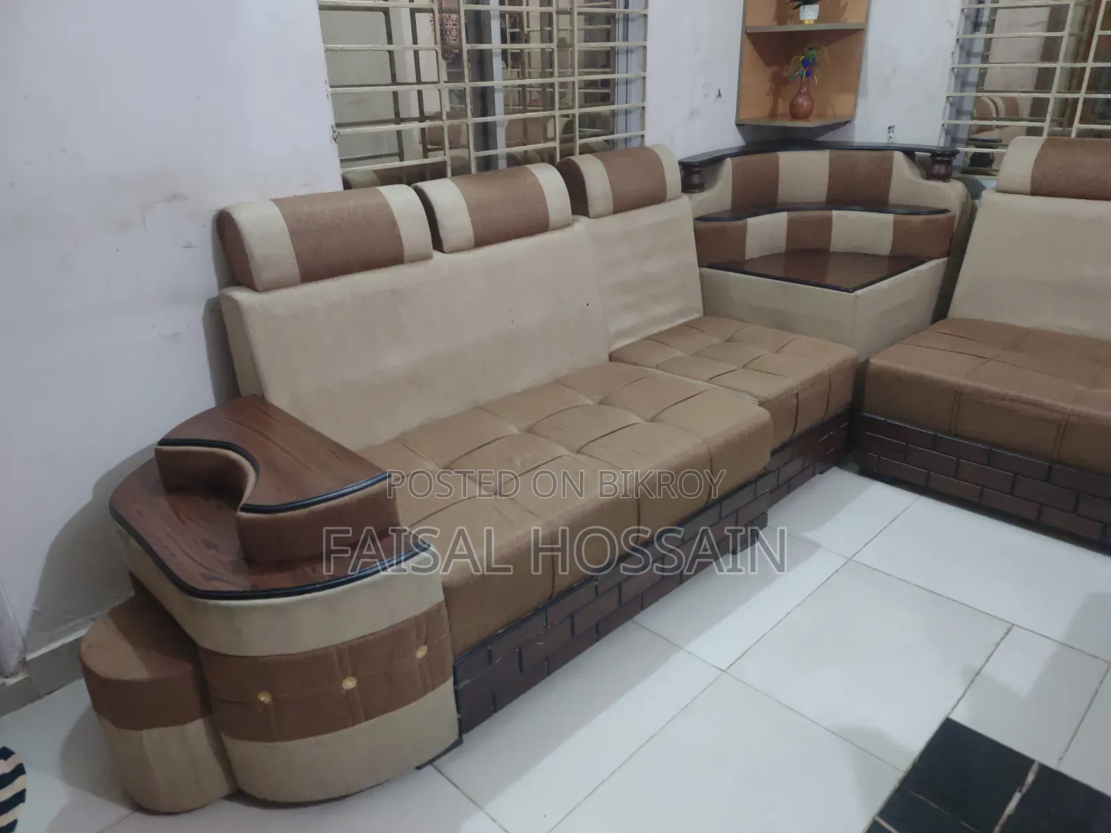 কর্ণার সহ ৫ পিসের সোফা