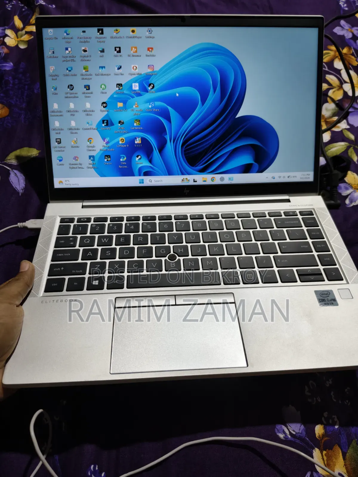 Laptop HP EliteBook 840 G7 16GB Intel Core i5 SSD 512GB