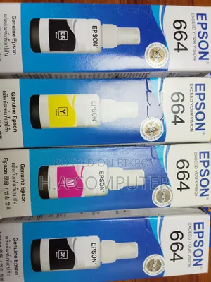 Epson 664 Original Ink Bottle Set – Black, Cyan, Magenta & Yellow (G)