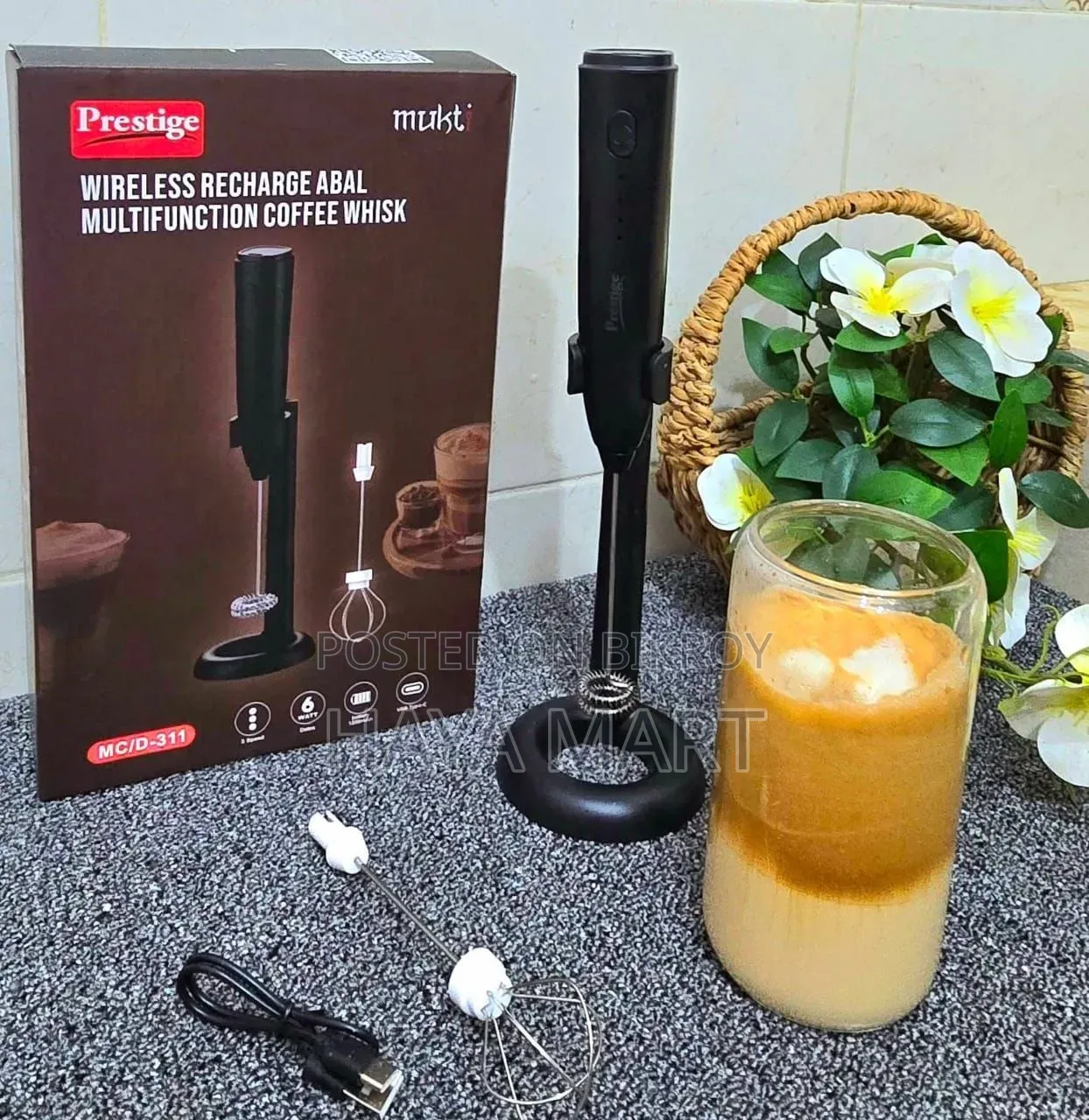 Prestige Wireless Rechargeable Multifunctional Coffee Whisk