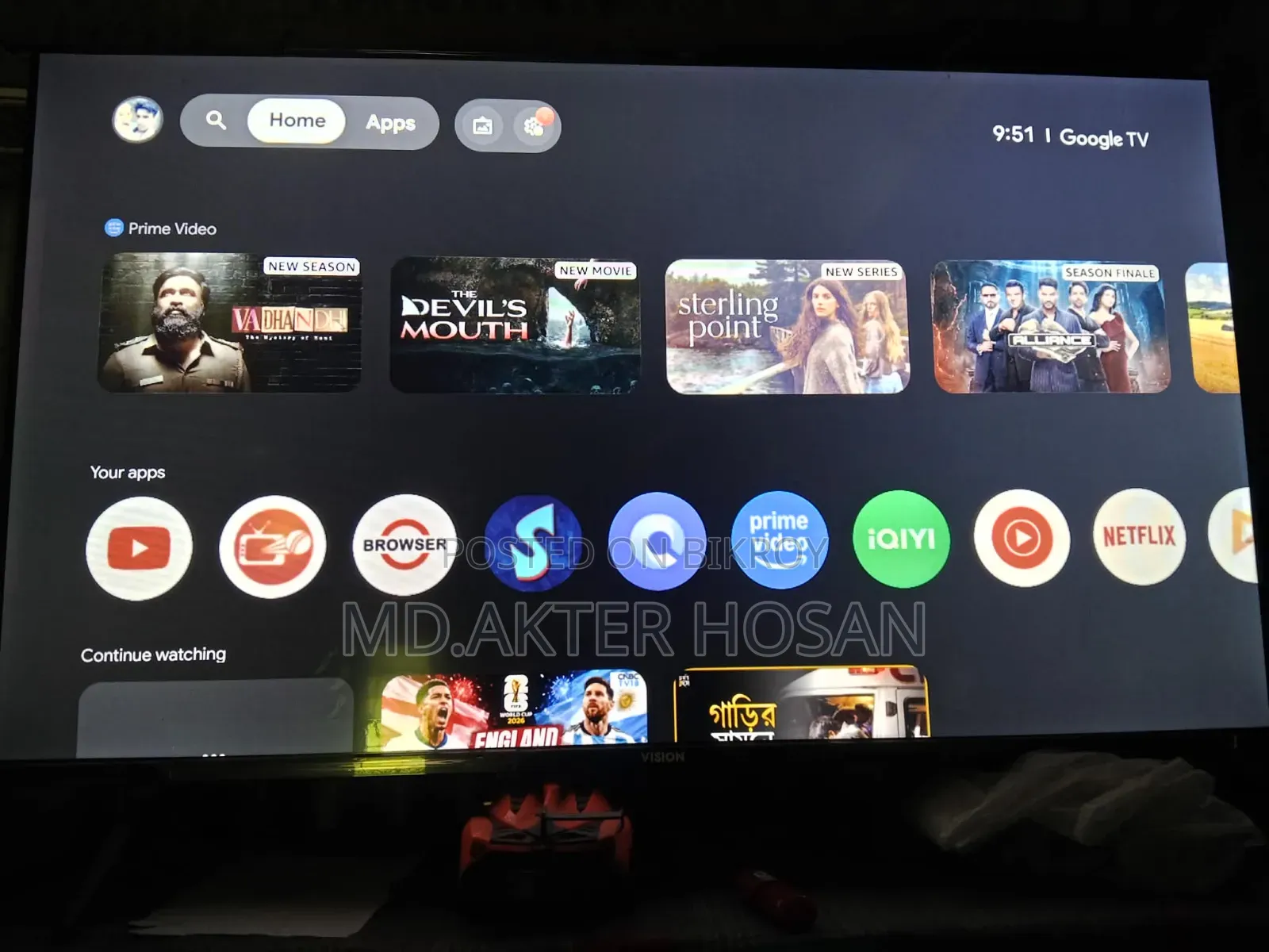 Vision Google 43inc TV Led