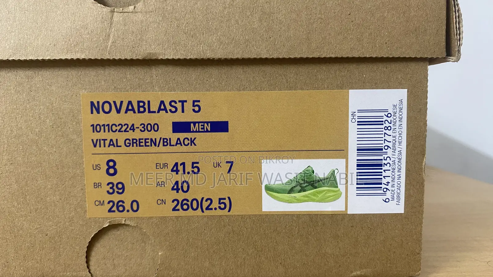 ASICS Novablast 5 Shoe Size : 41.5/7