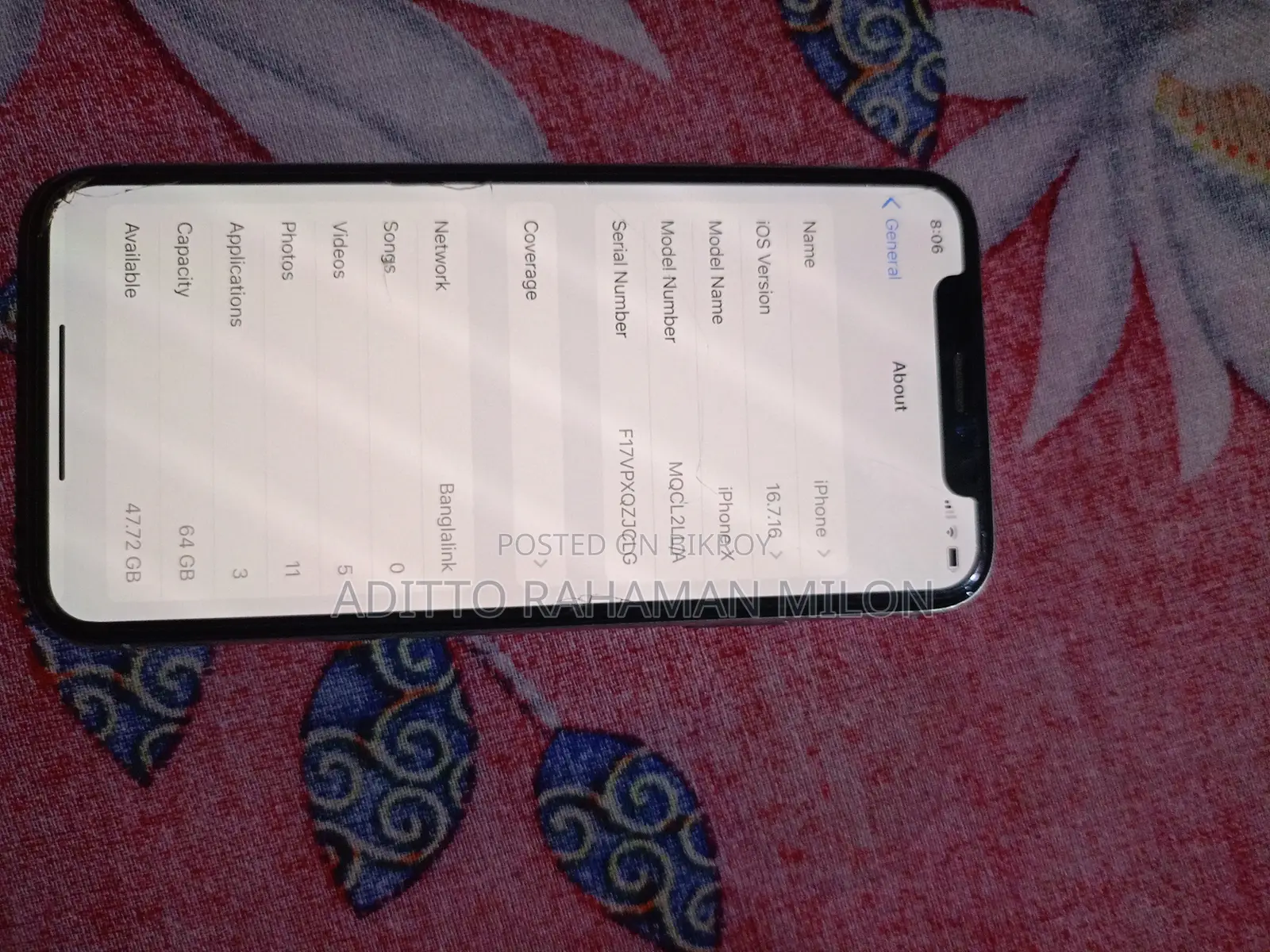 Apple iPhone X 64 GB White