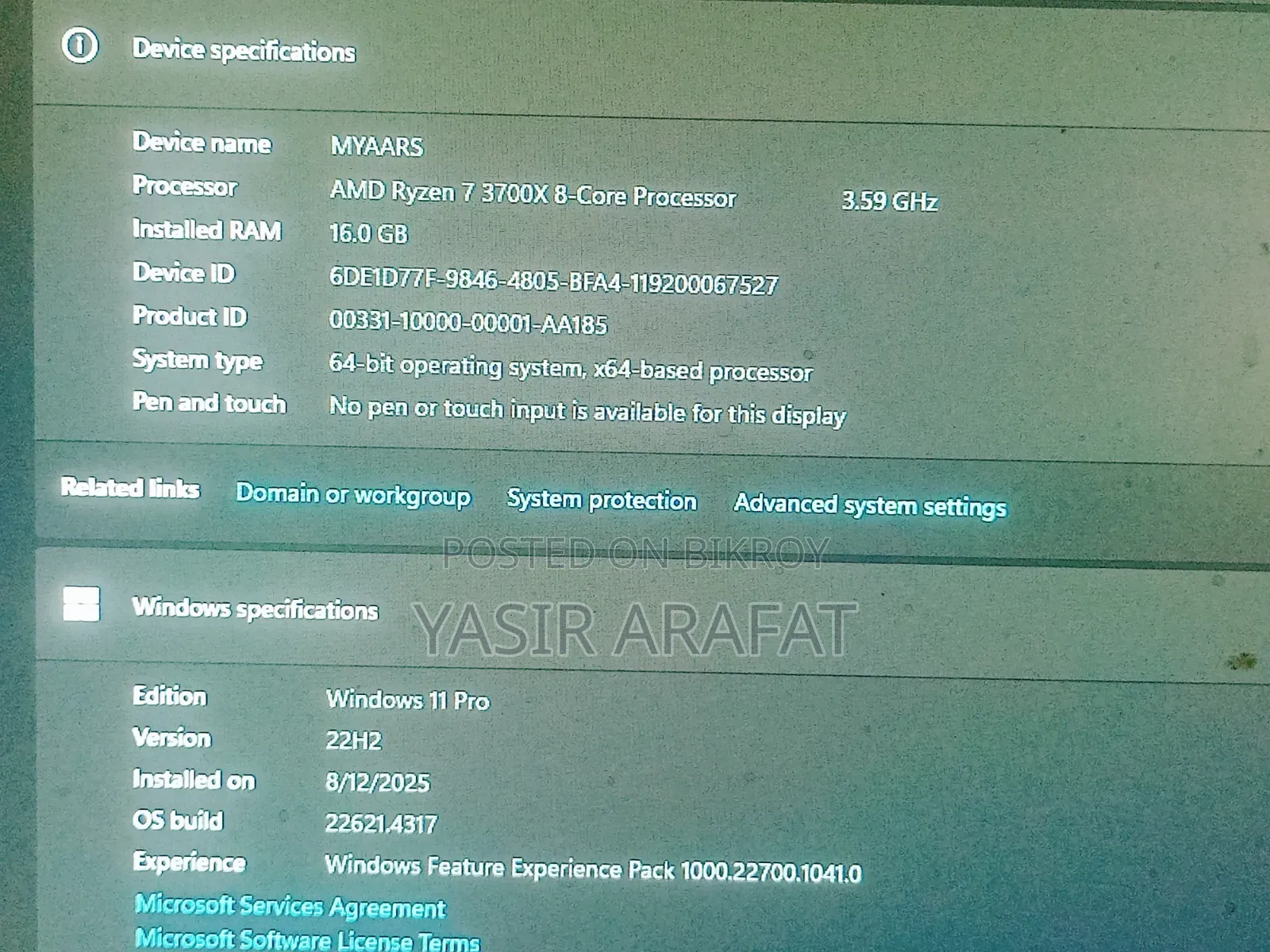 Desktop Computer 16GB AMD Ryzen 7 HDD+SSD 1T