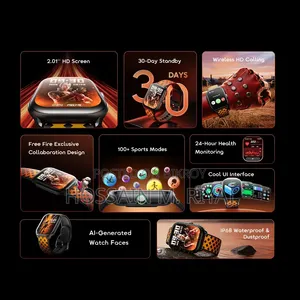 Oraimo Watch 6 HAYATO X Free Fire 2.01" HD Screen Smart Watch