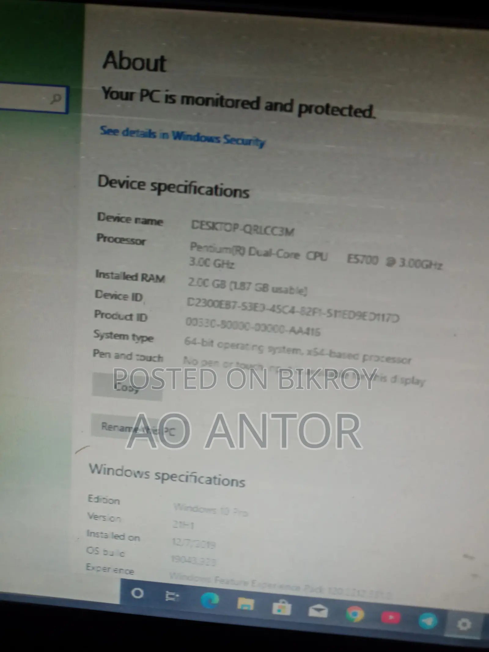 Desktop Computer Asus ROG G20CB 8GB AMD A10 SSD 128GB