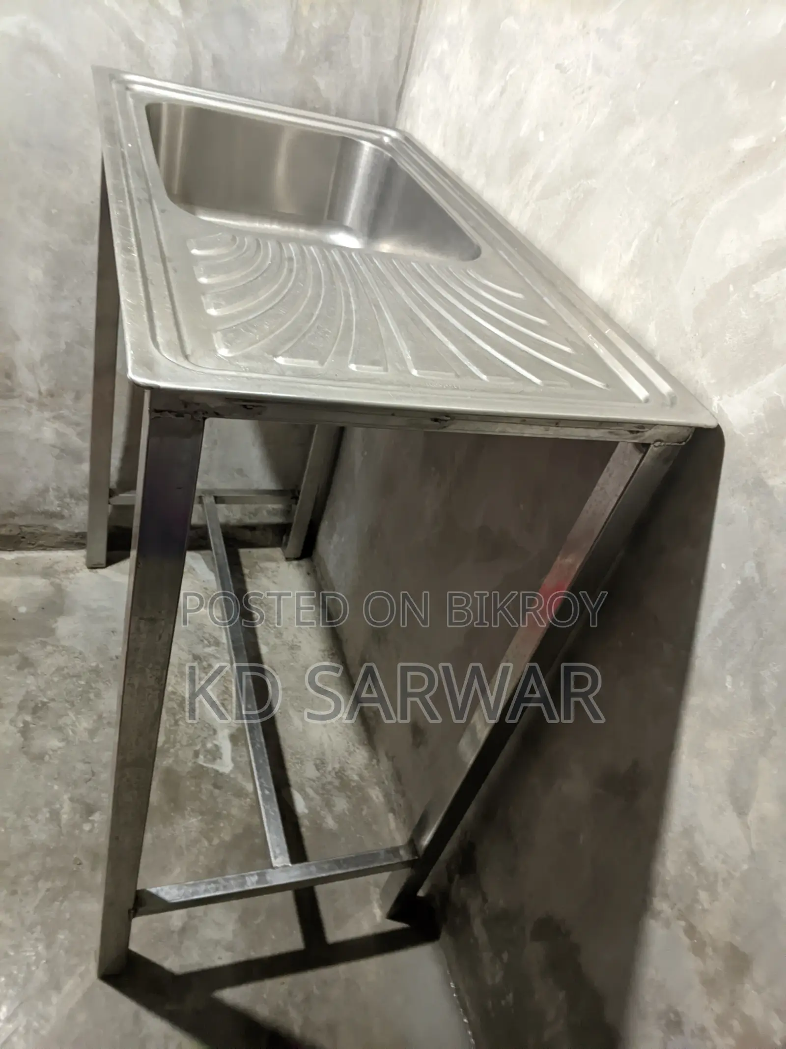 Heavy Duty Stainless SS Five Kitchen Sink With Stand