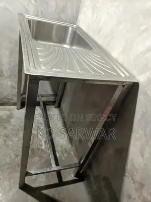 Heavy Duty Stainless SS Five Kitchen Sink With Stand