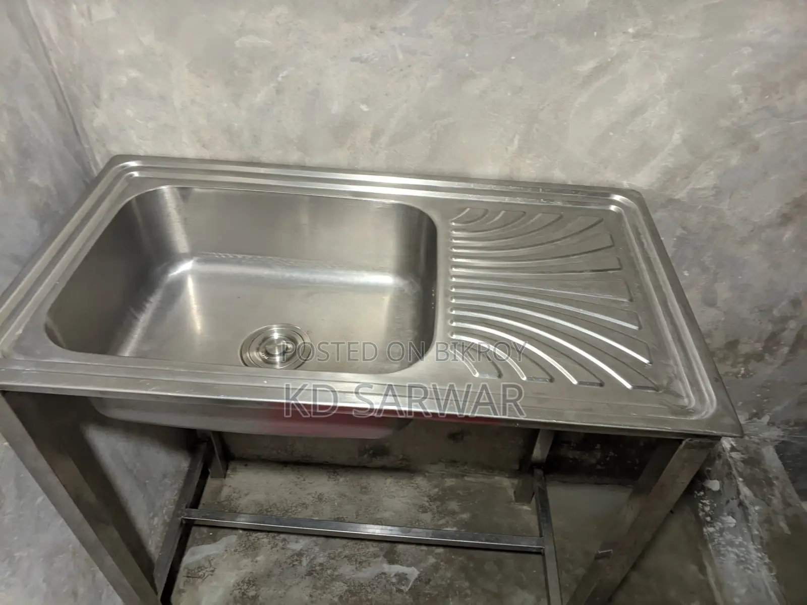Heavy Duty Stainless SS Five Kitchen Sink With Stand