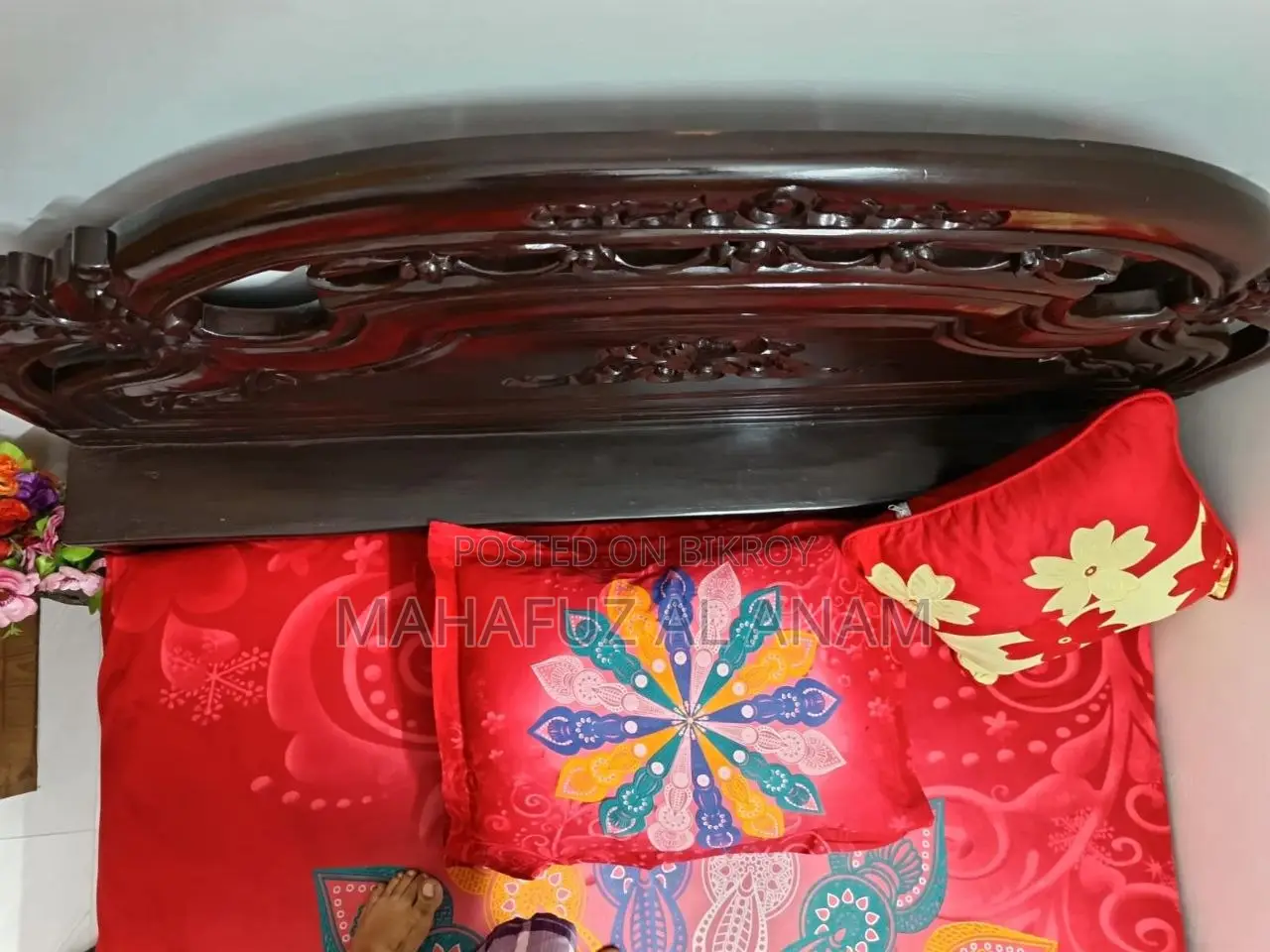 Teak Wood Semi-Double Bed