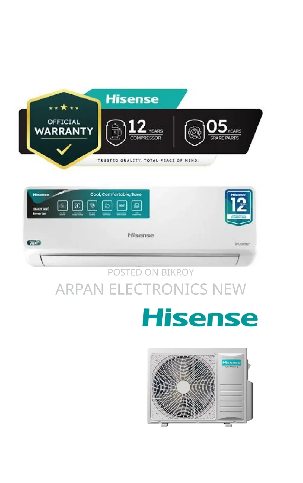 Hisense Inverter Split Ac 1.5 Ton ঈদ মেগা ডিলস!