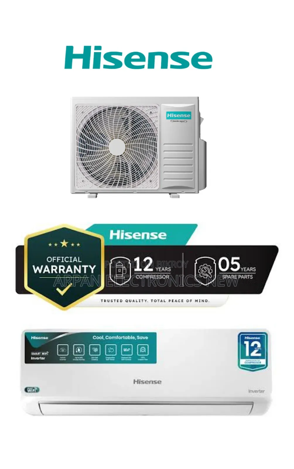 Hisense Inverter AC 1.5 Ton Easy Installation and Maintenance