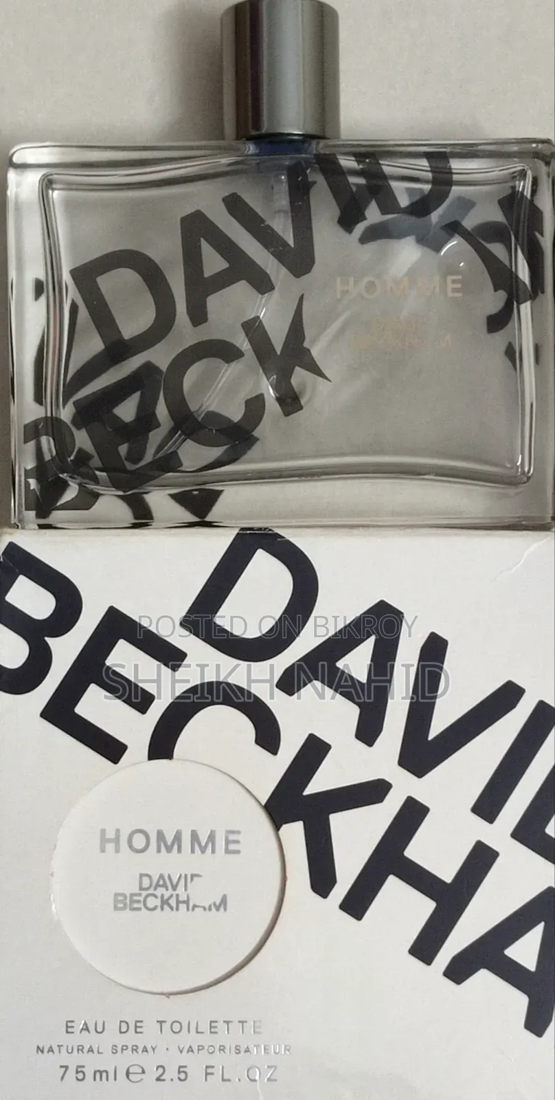 David Beckham Homme Eau De Toilette (Natural Spray).
75 Ml Bottle.