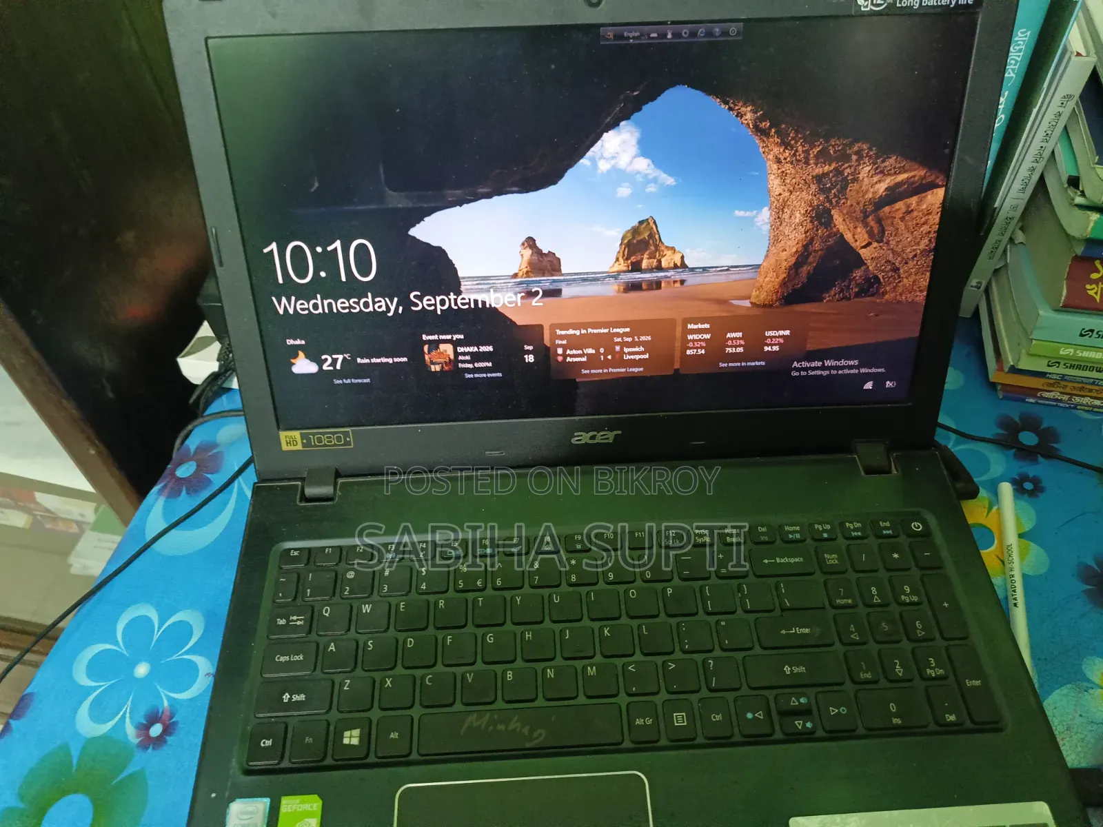 Laptop Acer Aspire 15 8GB Intel Core i5 SSD 256GB