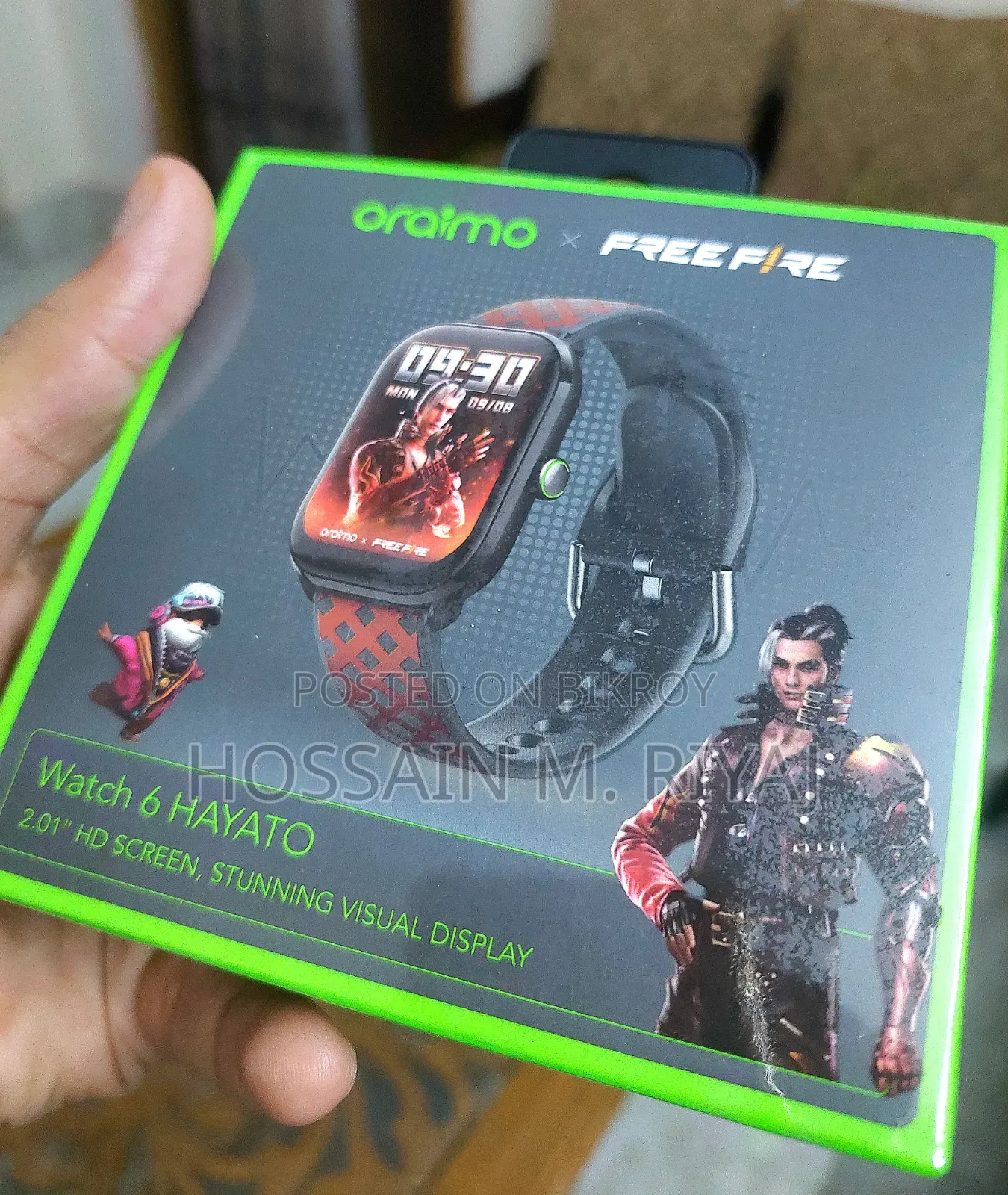 Oraimo Watch 6 HAYATO X Free Fire 2.01" HD Screen Smart Watch
