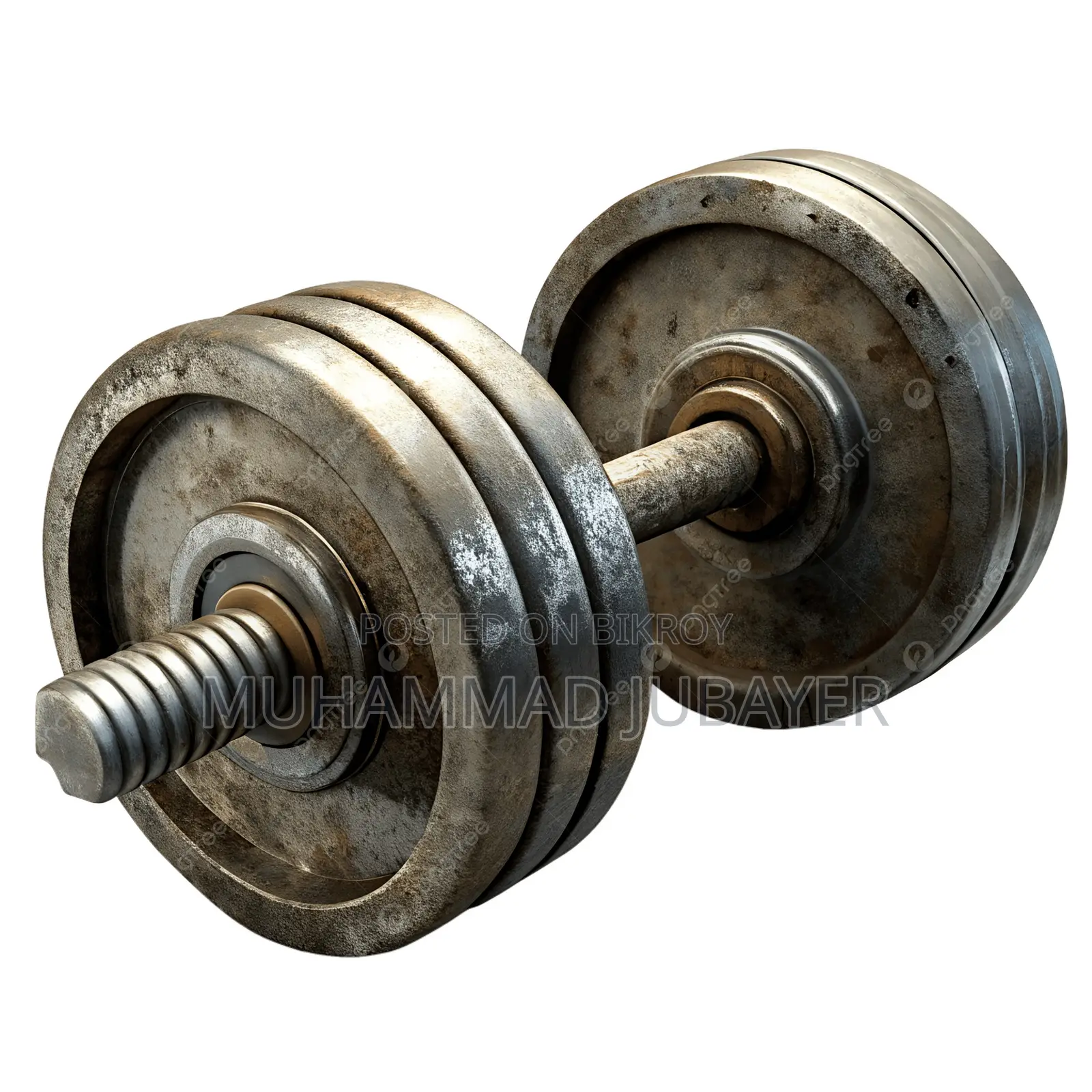 Eight Pieces Dumbbell Set With Two 10-Inch Sticks – 10Kg