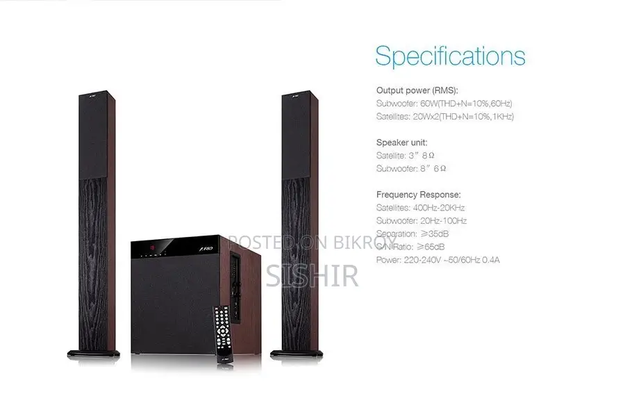 F&D T-400x Tower Bluetooth Speaker