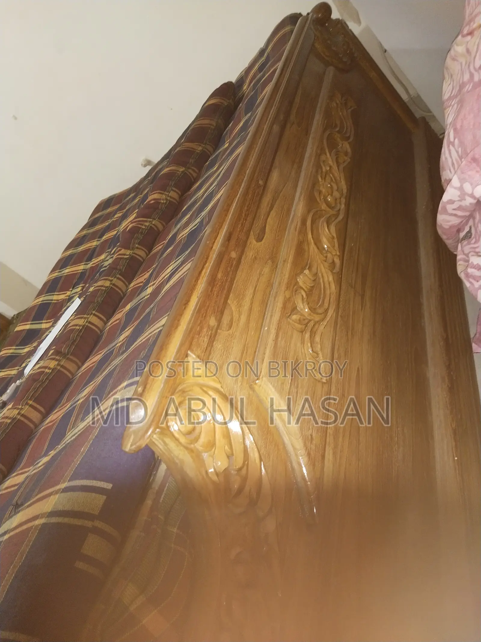 অরিজিনাল সেগুন কাঠের মজবুত খাট | ৫×৭ ফুট