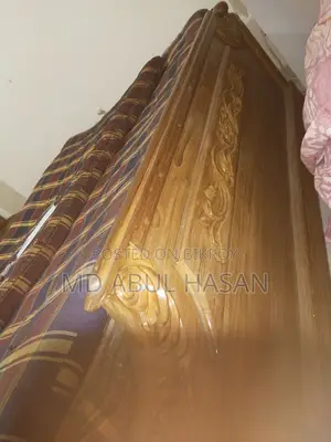 অরিজিনাল সেগুন কাঠের মজবুত খাট | ৫×৭ ফুট