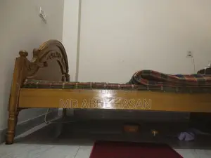 অরিজিনাল সেগুন কাঠের মজবুত খাট | ৫×৭ ফুট