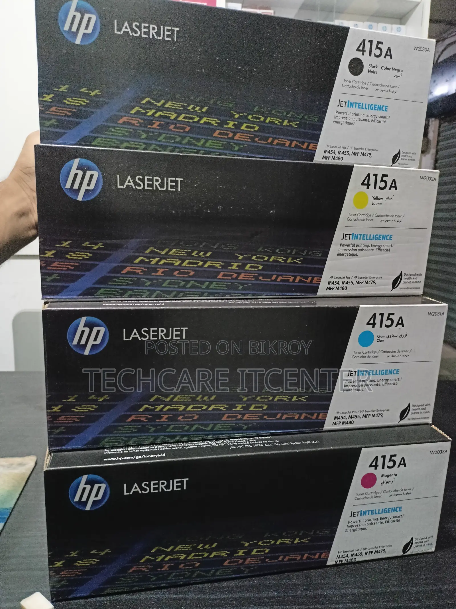 HP 415A Original LaserJet Toner Cartridge (Bundle With Full Set)