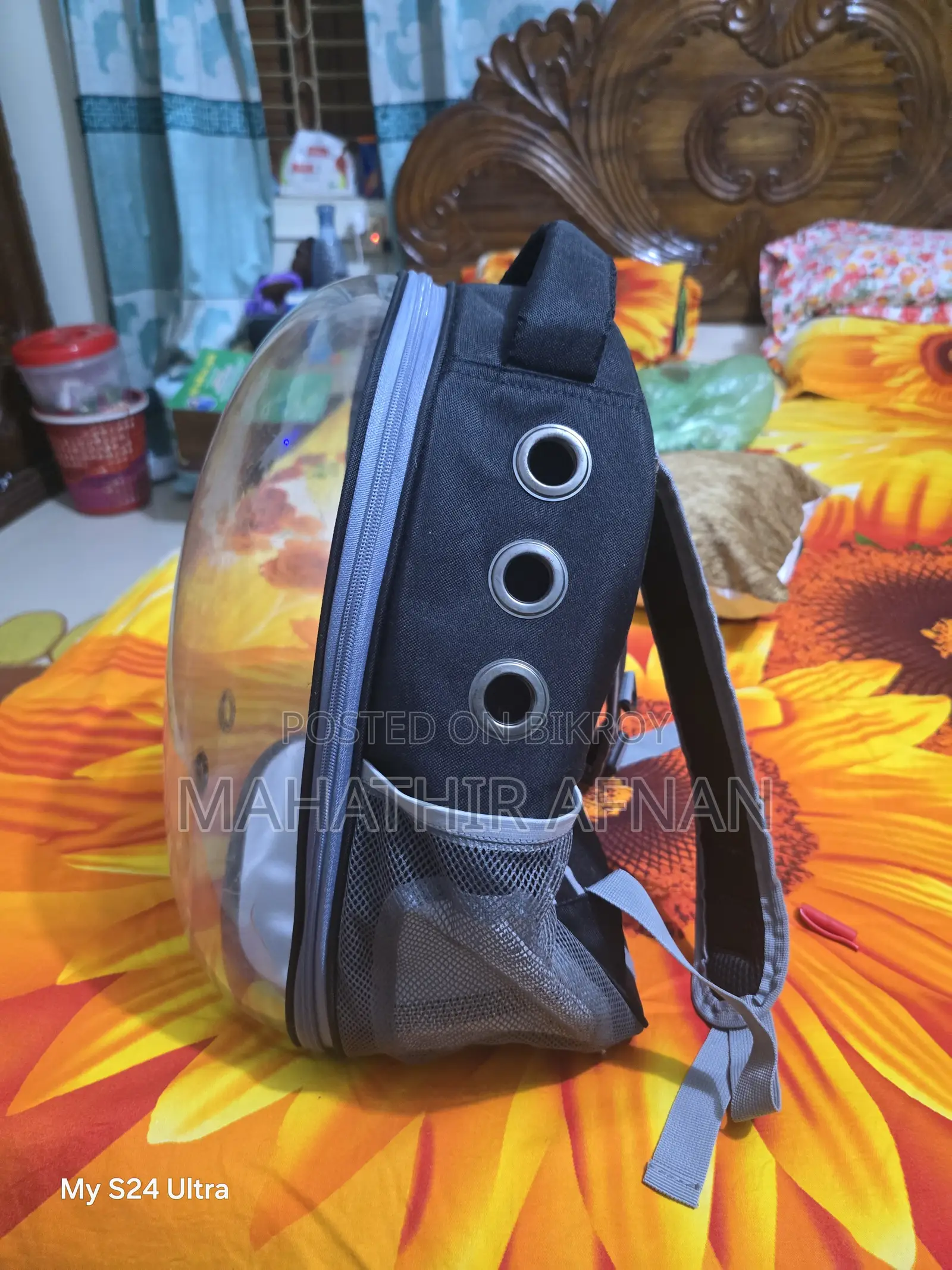 Premium Transparent Pet Carrier Backpack for Cat/Dog- Used (Like New)