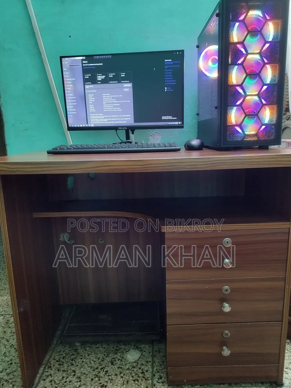 Desktop Computer 8GB HDD+SSD 500GB
