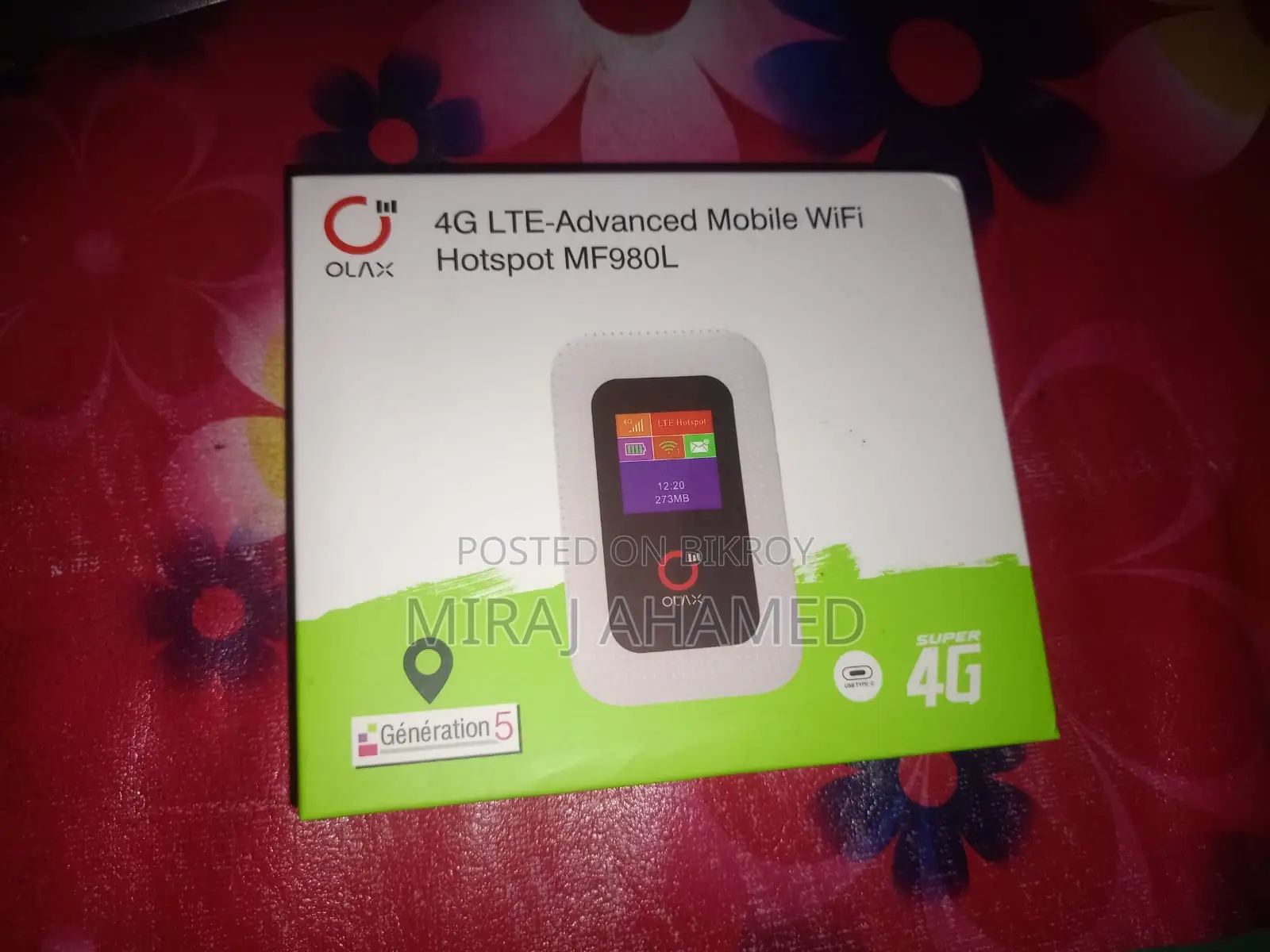 Olax 4G LTE-Advanced Mobile WiFi Hotspot MF980L