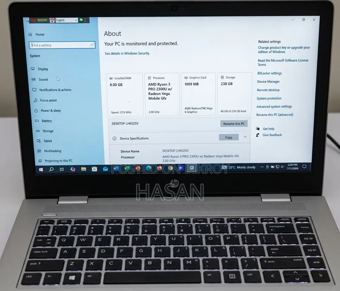 Laptop HP EliteBook 840 G6 8GB Intel Core i5 SSD 256GB
