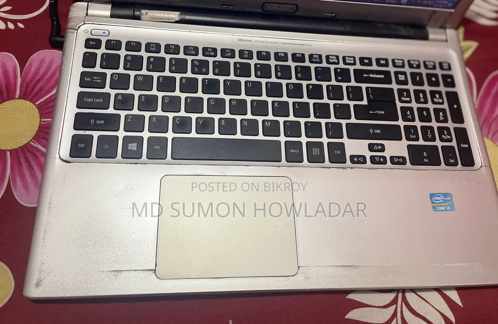Laptop Acer Aspire V5-571 6GB Intel Core i3 HDD+SSD 320GB