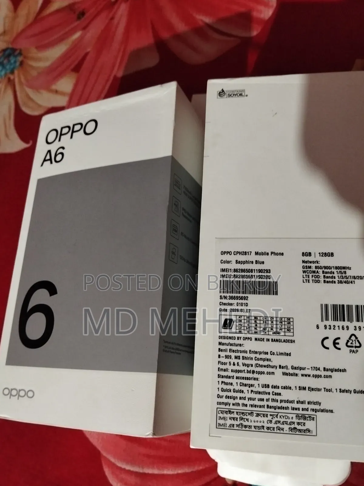 Oppo A6 128 GB Blue