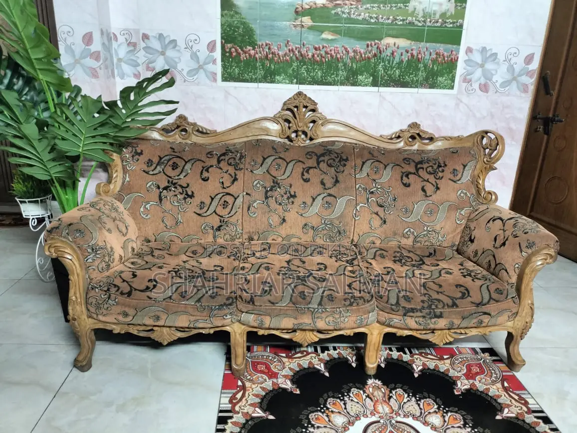 Victorian Sofa Set | Chittagong Segun Wood | 3+2+1 Seater