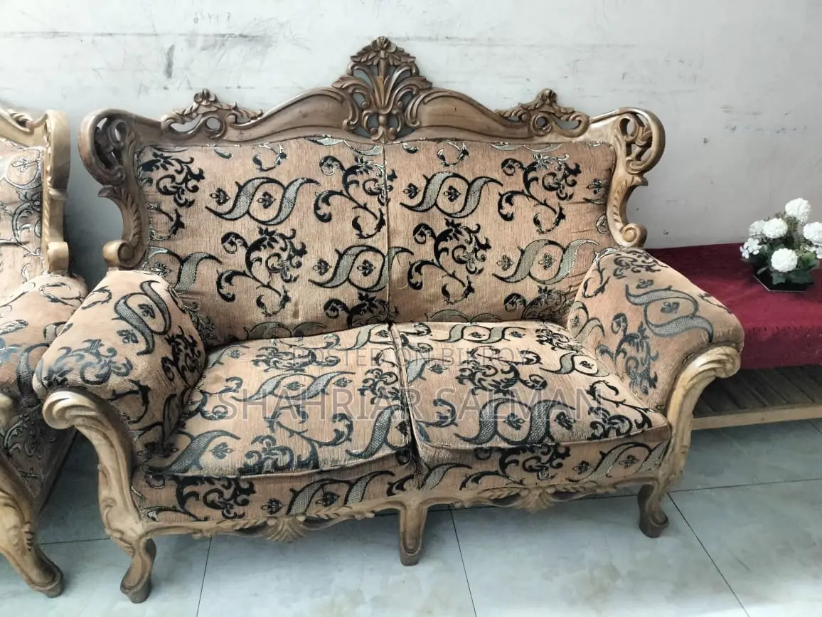Victorian Sofa Set | Chittagong Segun Wood | 3+2+1 Seater