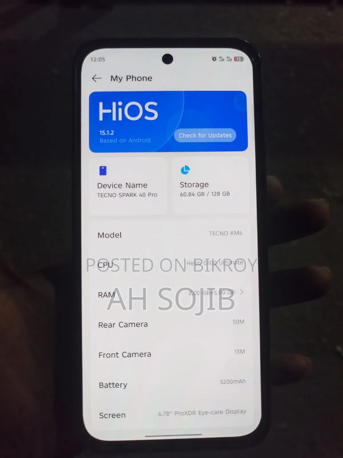 Tecno Spark 40 Pro 128 GB Black