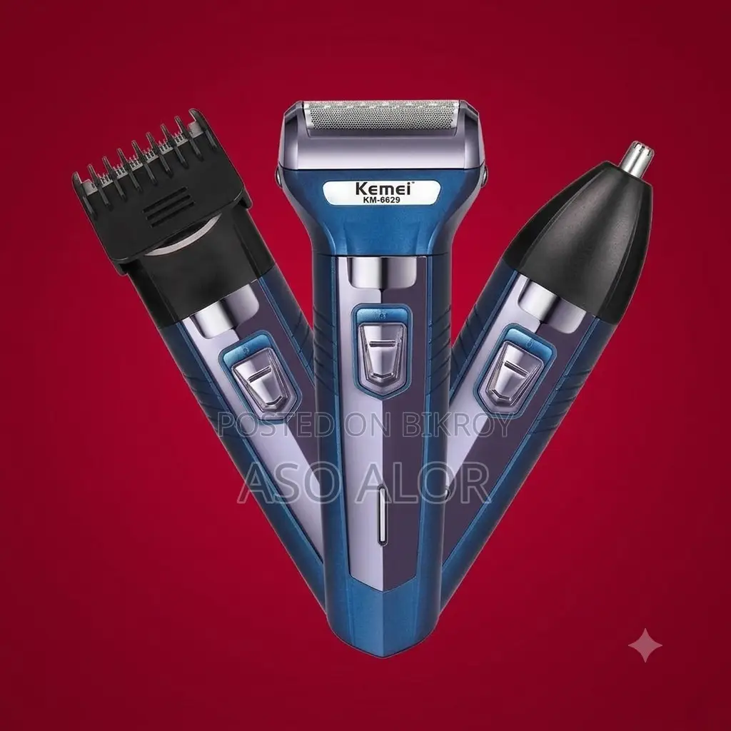 🔥 Kemei KM-6330 3-in-1 Grooming Kit | ট্রিমার, শেভার ও নোজ ট্রিমার