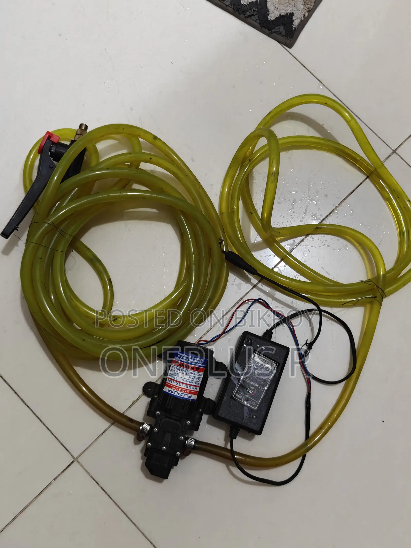 Bike Wash Pressure Pump Motor With Hose + Spray Gun + Adapter