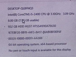 Desktop Computer Asus 8GB Intel Core i5 HDD 1T