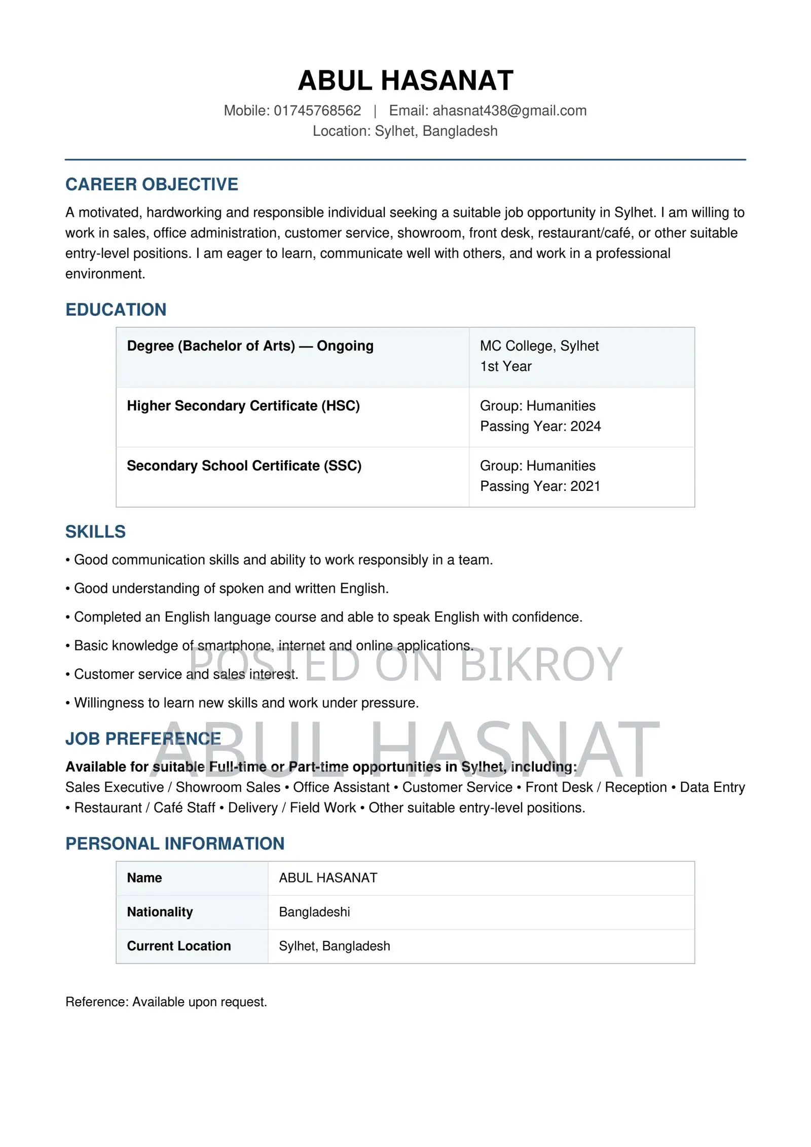 Sales Representative