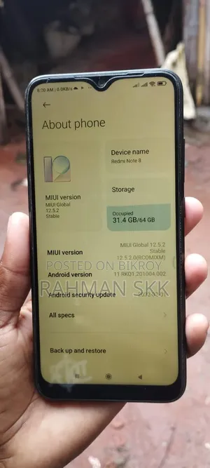 Xiaomi Redmi Note 8 64 GB Orange