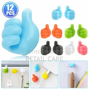 12 PCSThumb Wall Hook Silicone Wall Creative Thumbs Up Shape Wall Hook