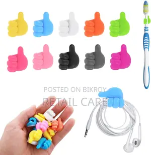 12 PCSThumb Wall Hook Silicone Wall Creative Thumbs Up Shape Wall Hook