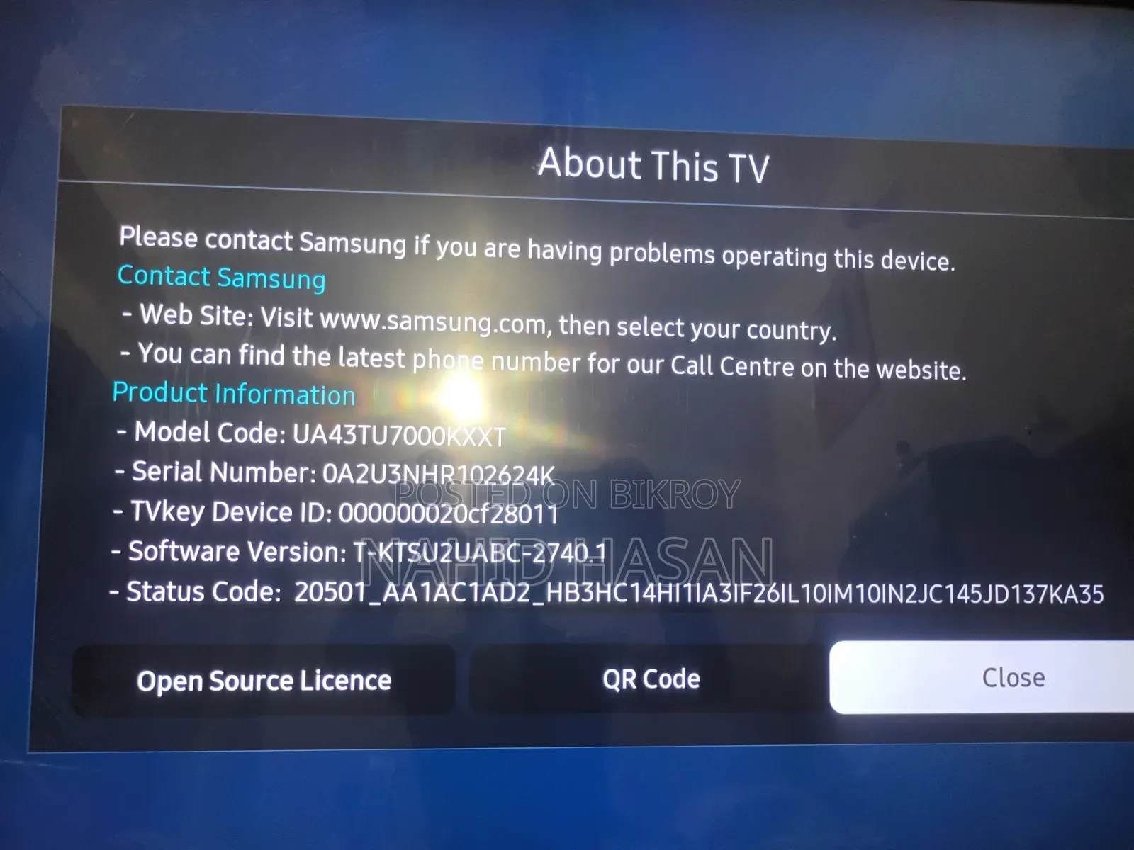 Samsung Original TV 43" 4k Android TV