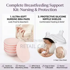 2-in-1 Maternity Care Set | Nursing Pads & Nipple Shields