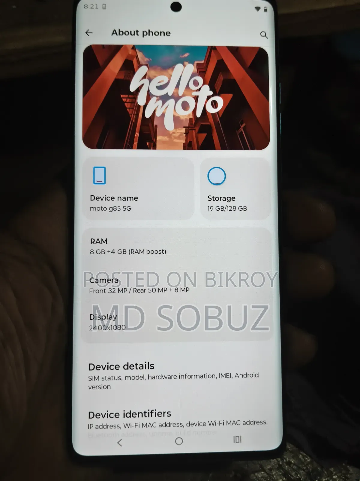 Motorola Moto G85 128 GB Blue