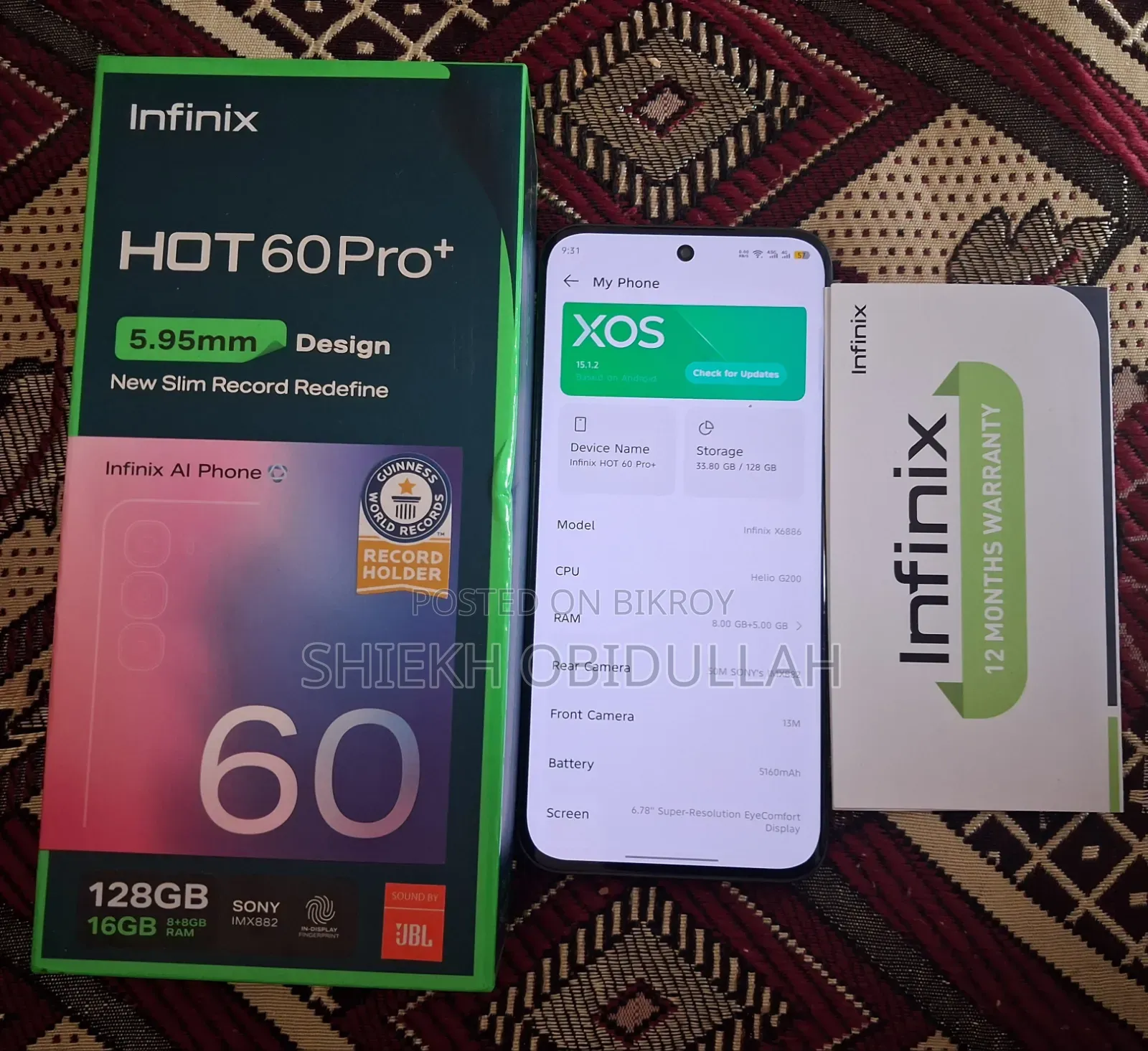 Infinix Hot 60 Pro+ 128 GB Black