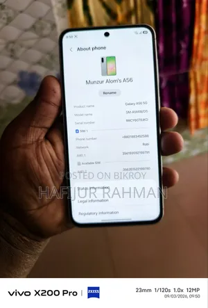 New Samsung Galaxy A56 256 GB Gray