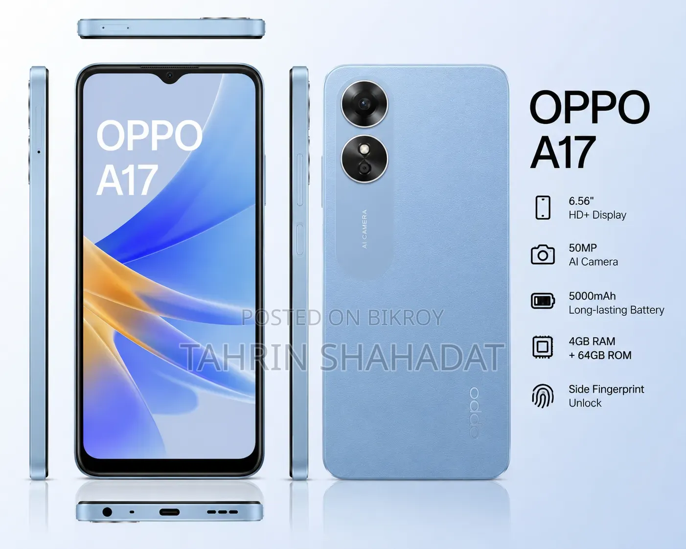 Oppo A17 64 GB Blue
