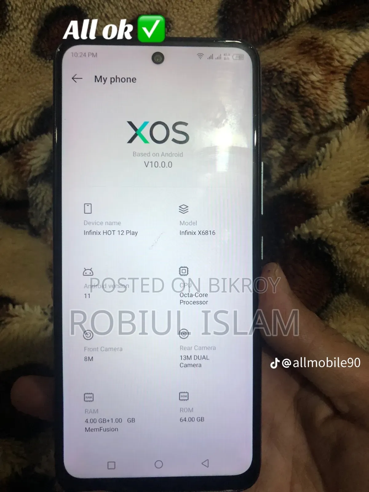 Infinix Hot 12 play 64 GB Blue