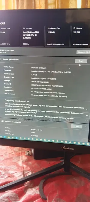 New Desktop Computer 8GB Intel Core i5 SSD 128GB