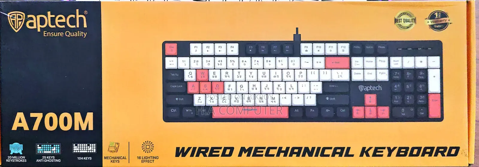 Aptech A700M Wired Mechanical Keyboard